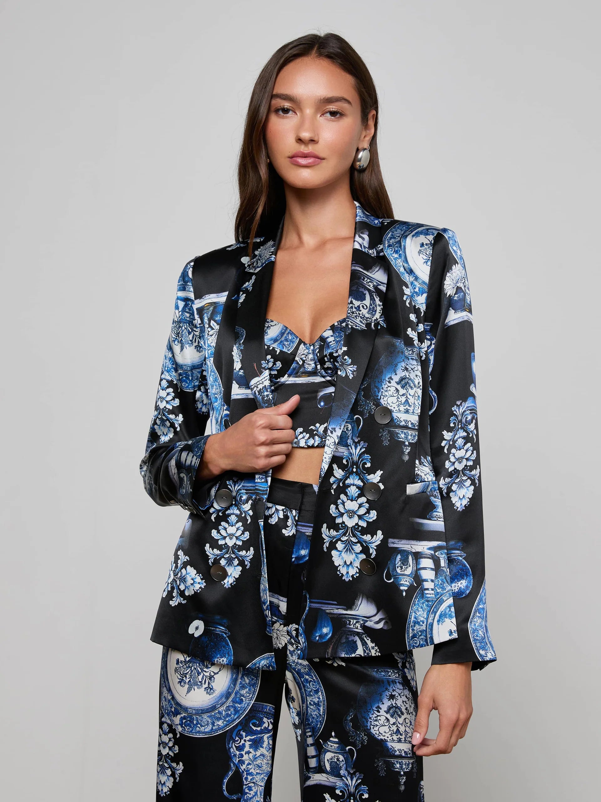 L'Agence Women's Colin Silk Blazer