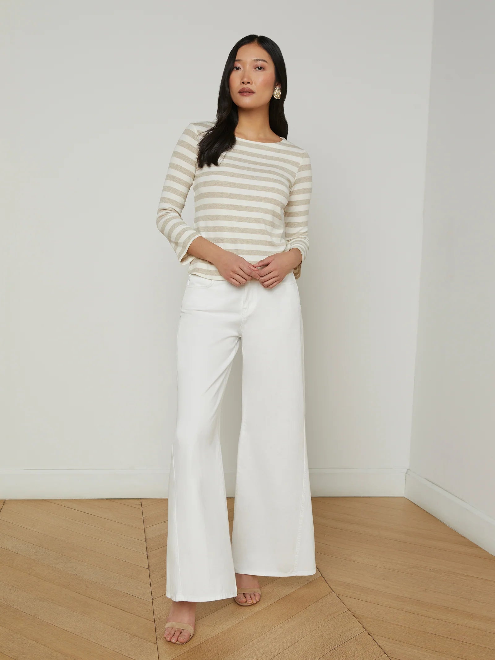 L'Agence Women's Lucille Striped Boatneck Top