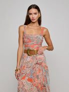 L'Agence Women's Rasha Mesh Paisley Tank