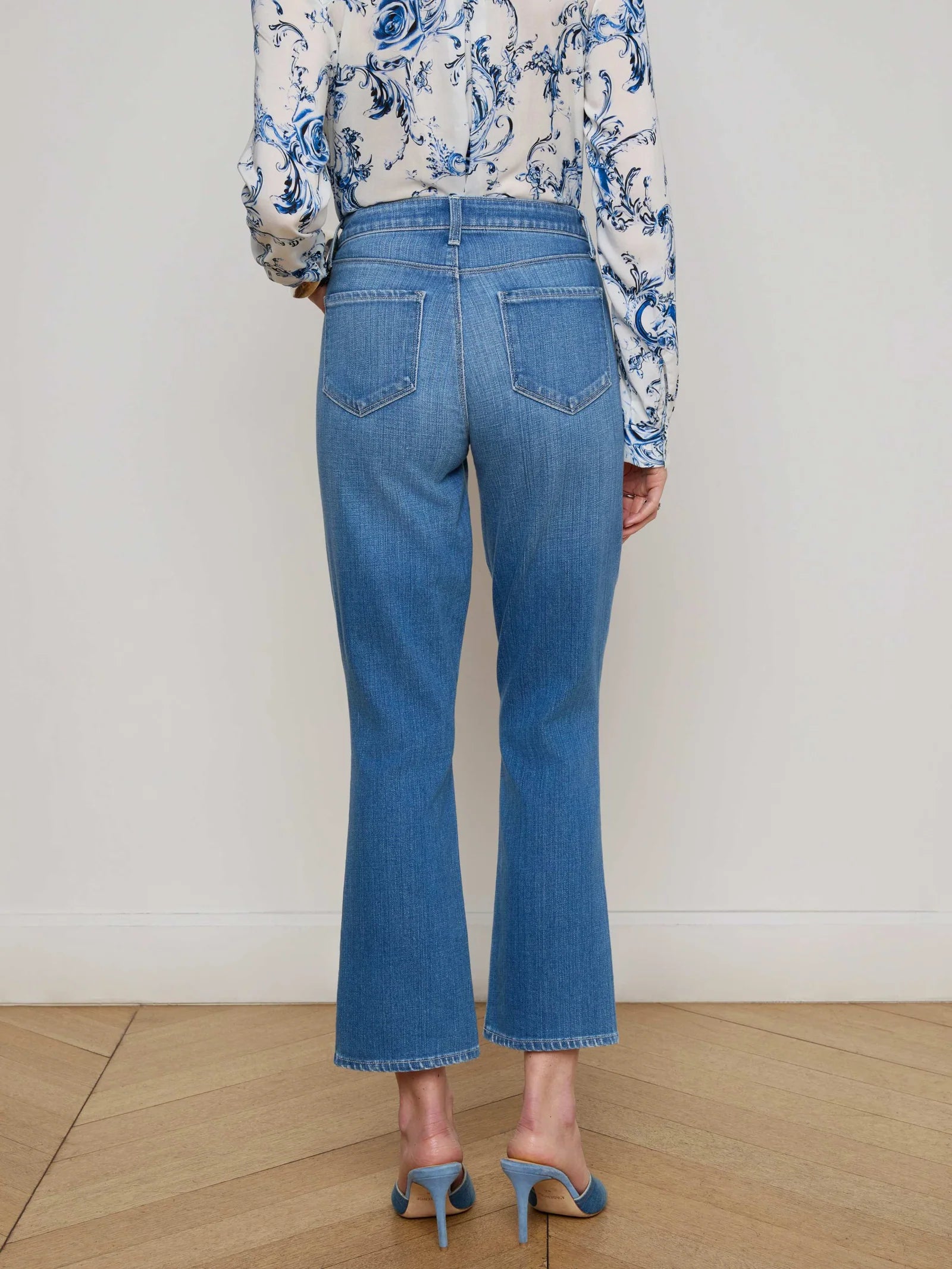 L'Agence Women's Tati Cropped Micro Boot Jean