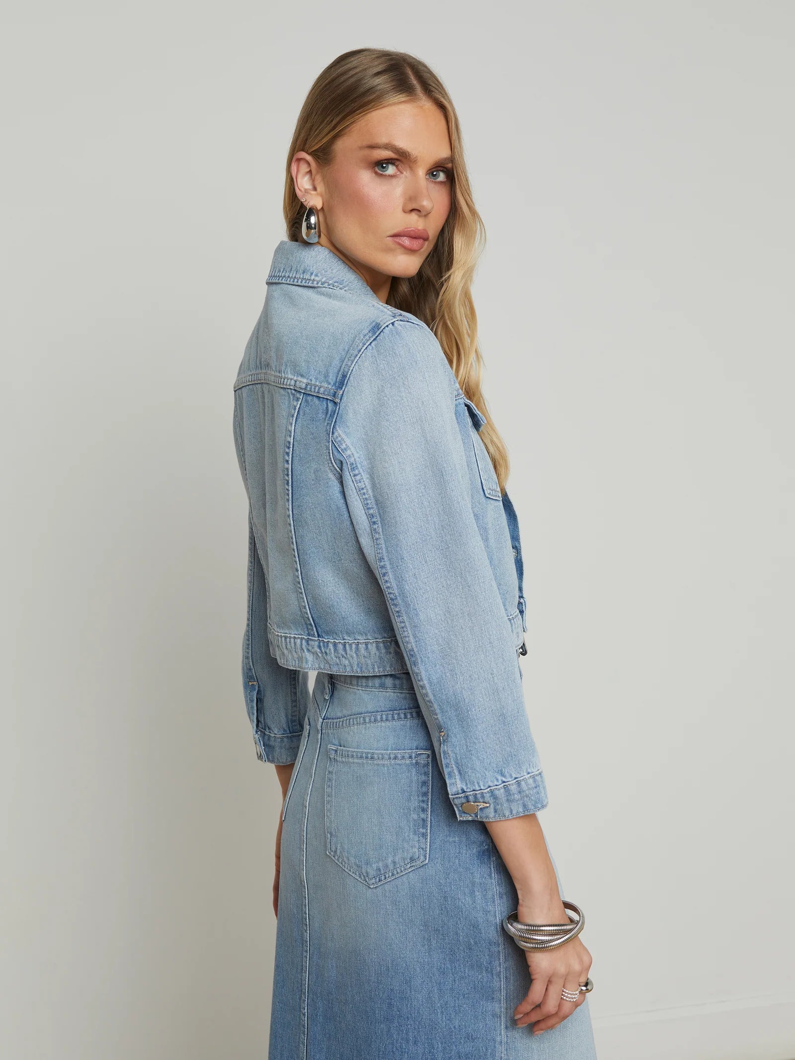 L'agence Women's Koda Cropped Denim Jacket