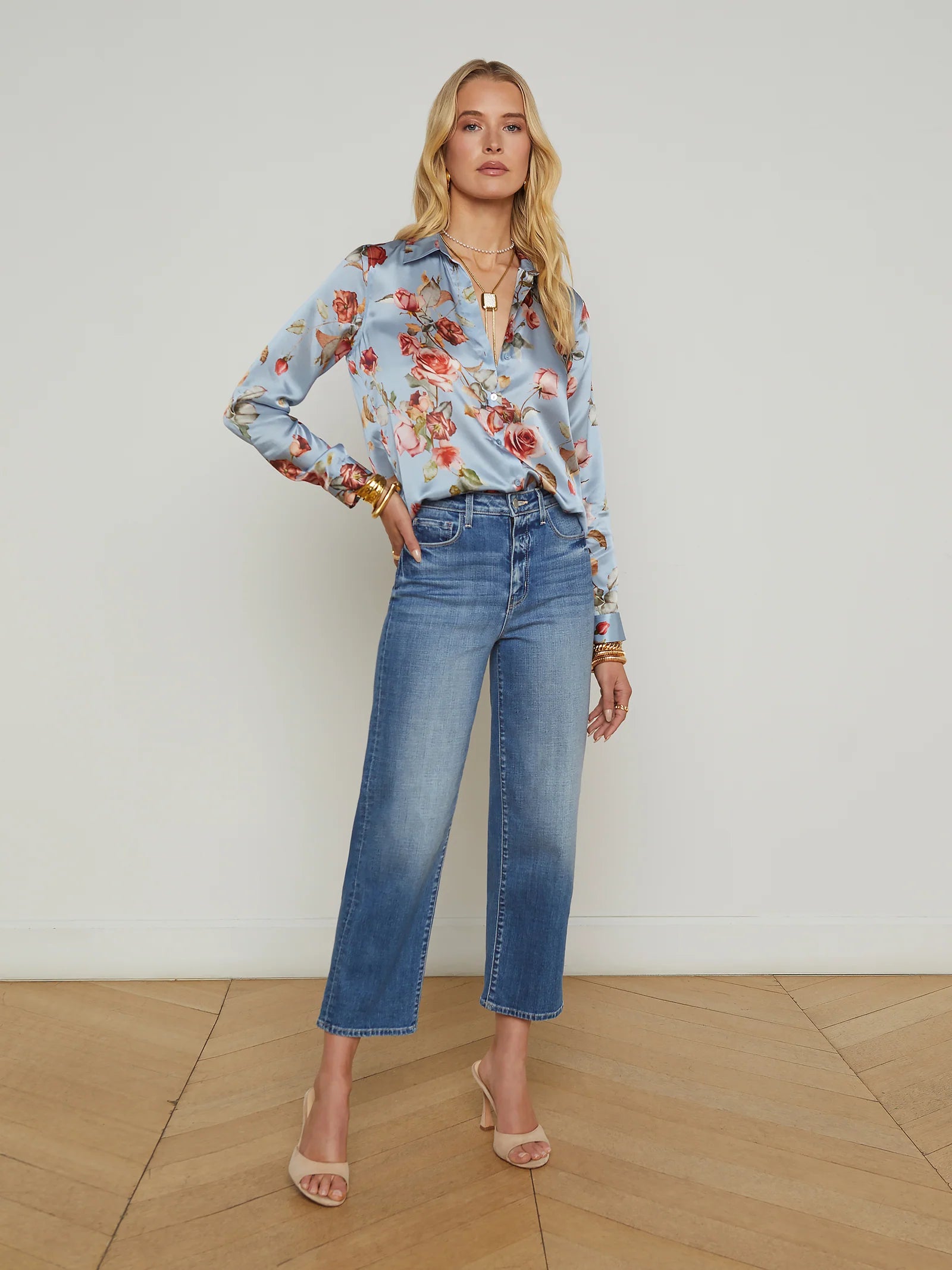 L'agence Women's Tyler Silk Blouse