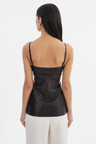 Lamarque Women's Milana Leather Long Bustier Top