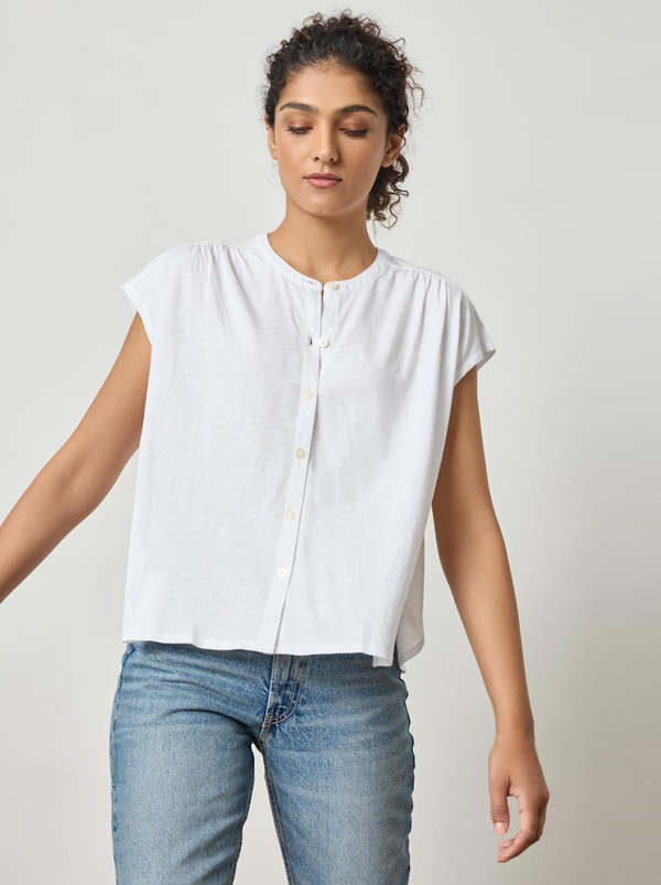 Lilla P Women's Relaxed Button Down T-Shirt