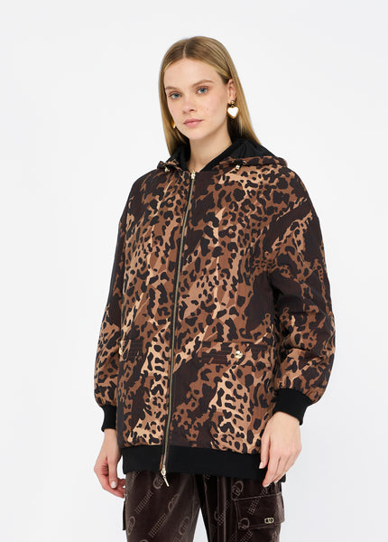youser Leopard Jacket 切替ジャケット ユーザー L LiuJoWomen_sLeopardPrintJacket