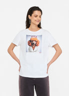 Liu Jo Women's Printed T-Shirt with Rhinestones