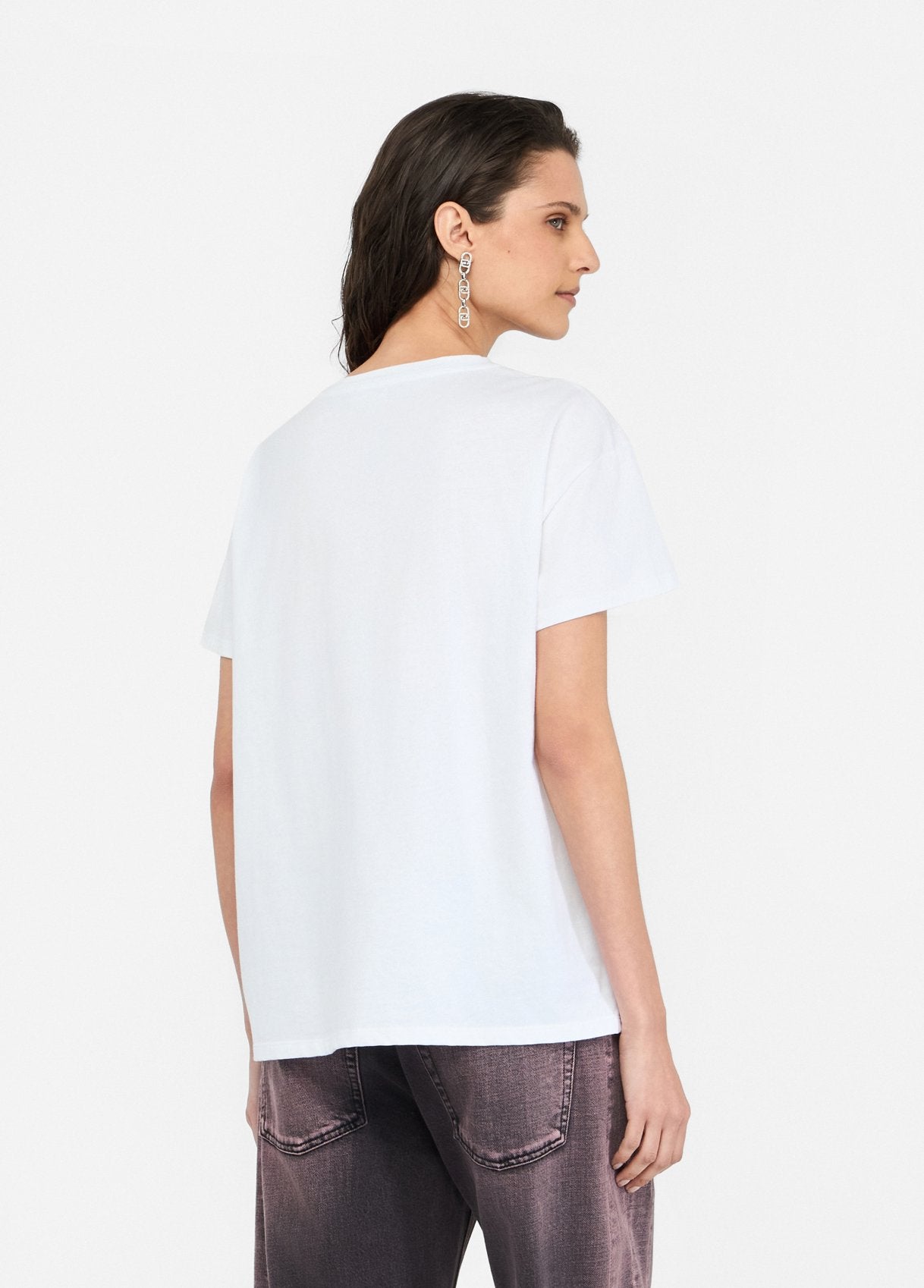 Liu Jo Women's Printed T-Shirt with Rhinestones
