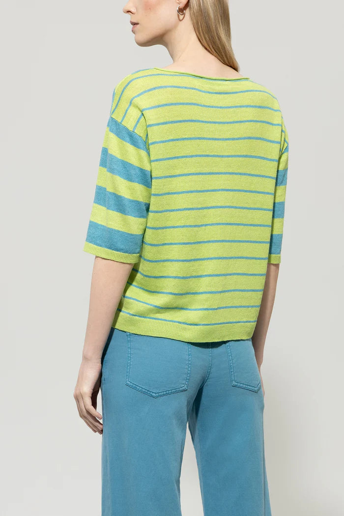 Luisa Cerano Women's Linen Striped Top