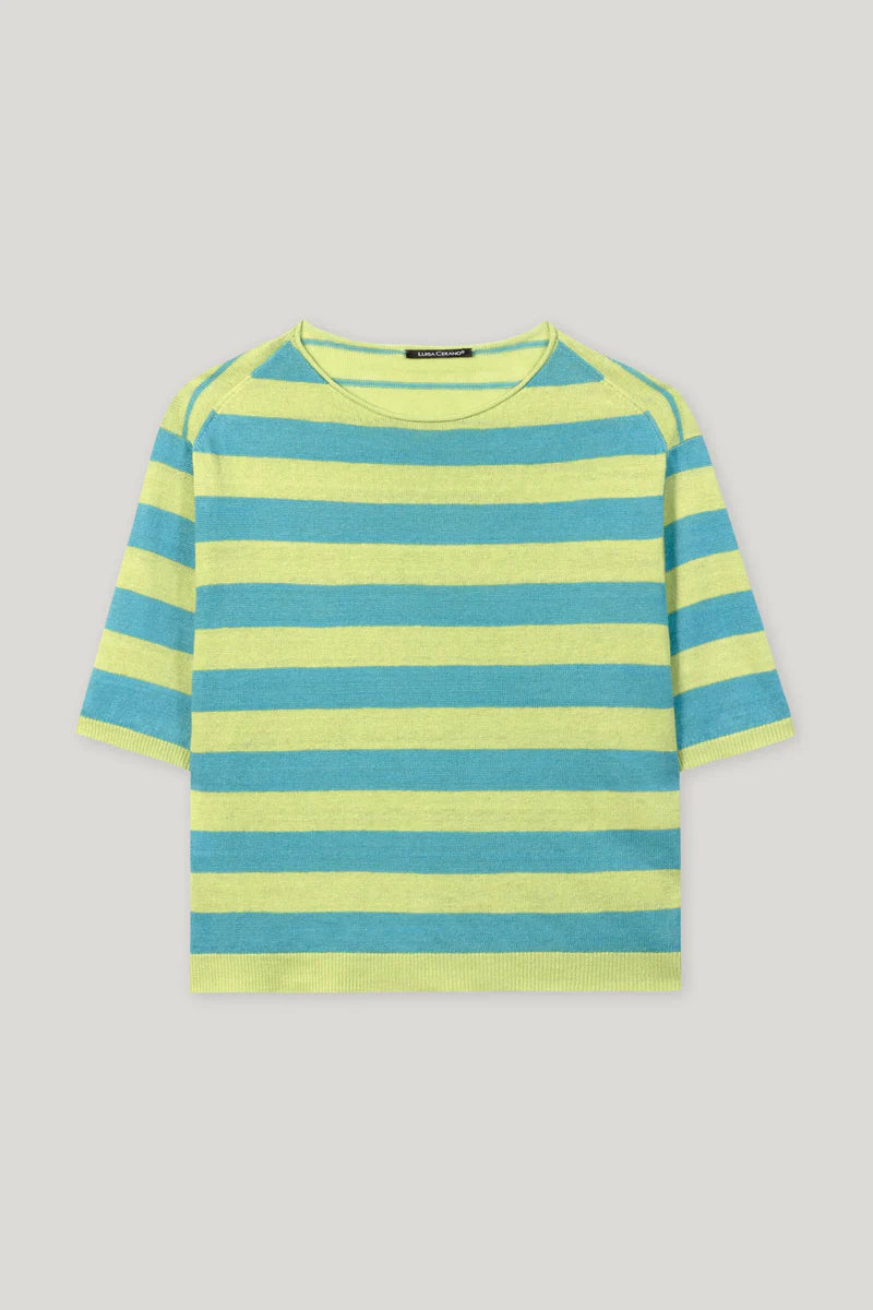 Luisa Cerano Women's Linen Striped Top