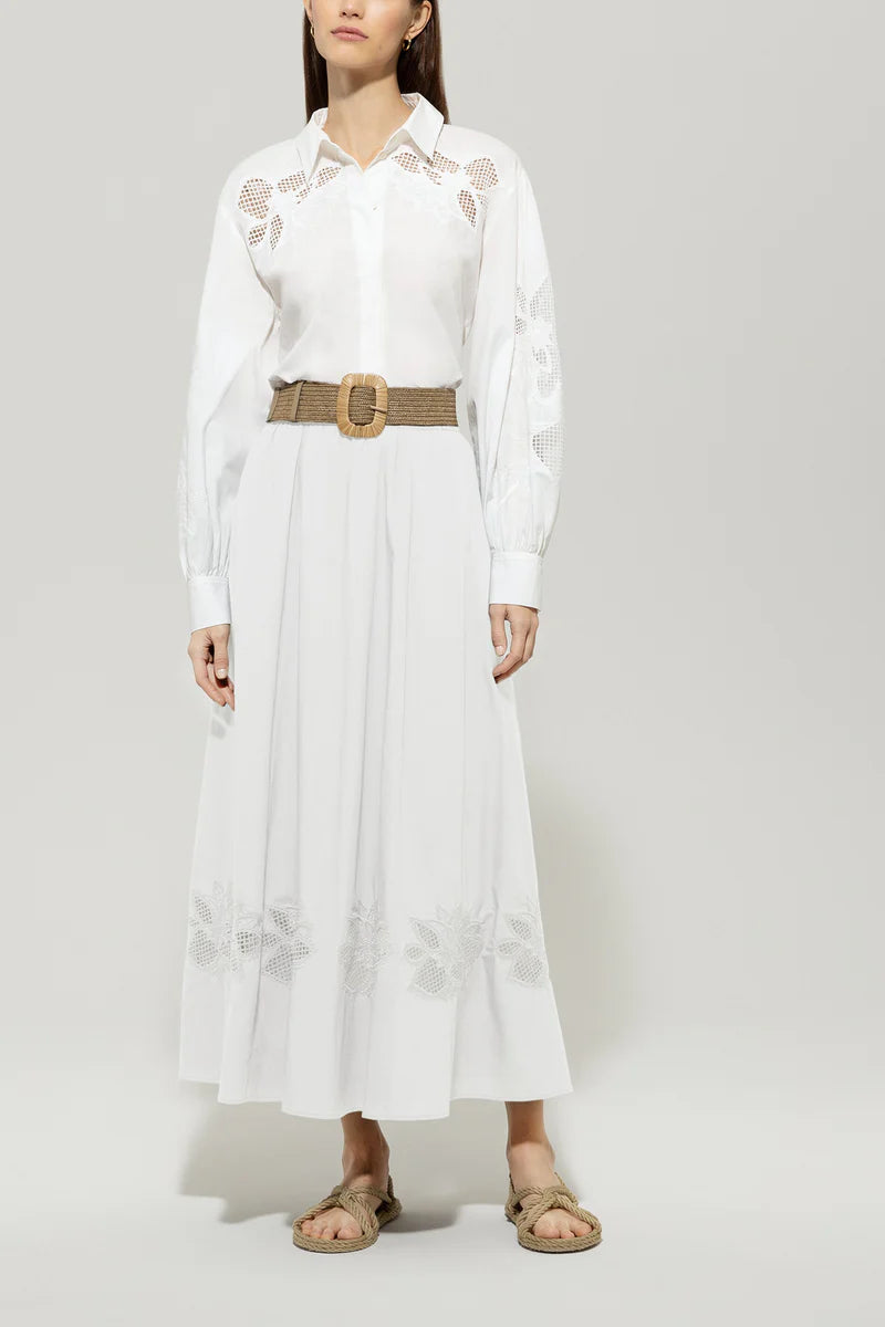 Luisa Cerano Women's Long-Sleeved Blouse with Embroidery