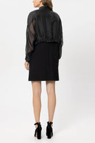 Luisa Cerano Women's Overshirt Blouse with Stand-Up Collar