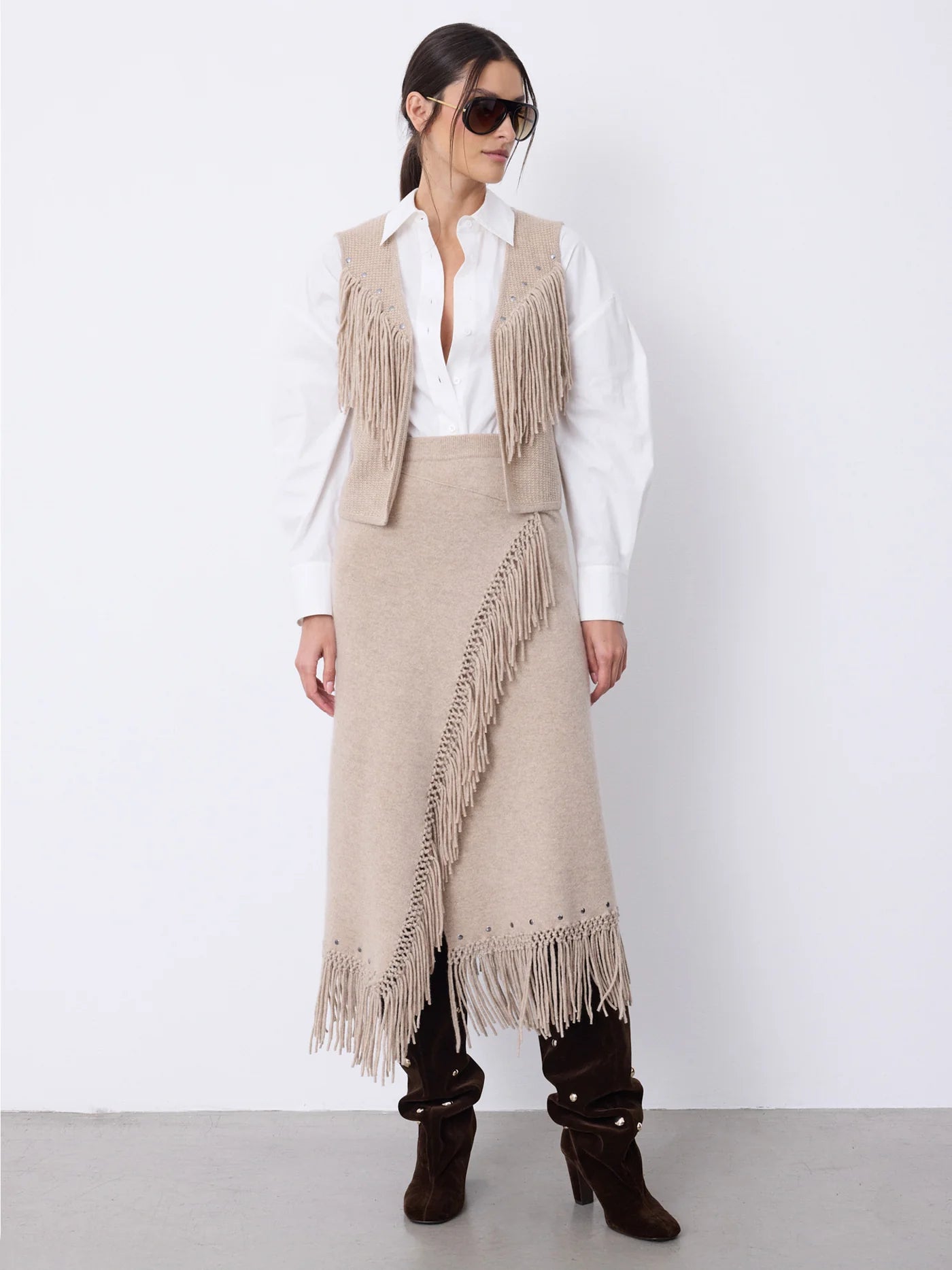 NOTSHY Women's Rima Cashmere Skirt