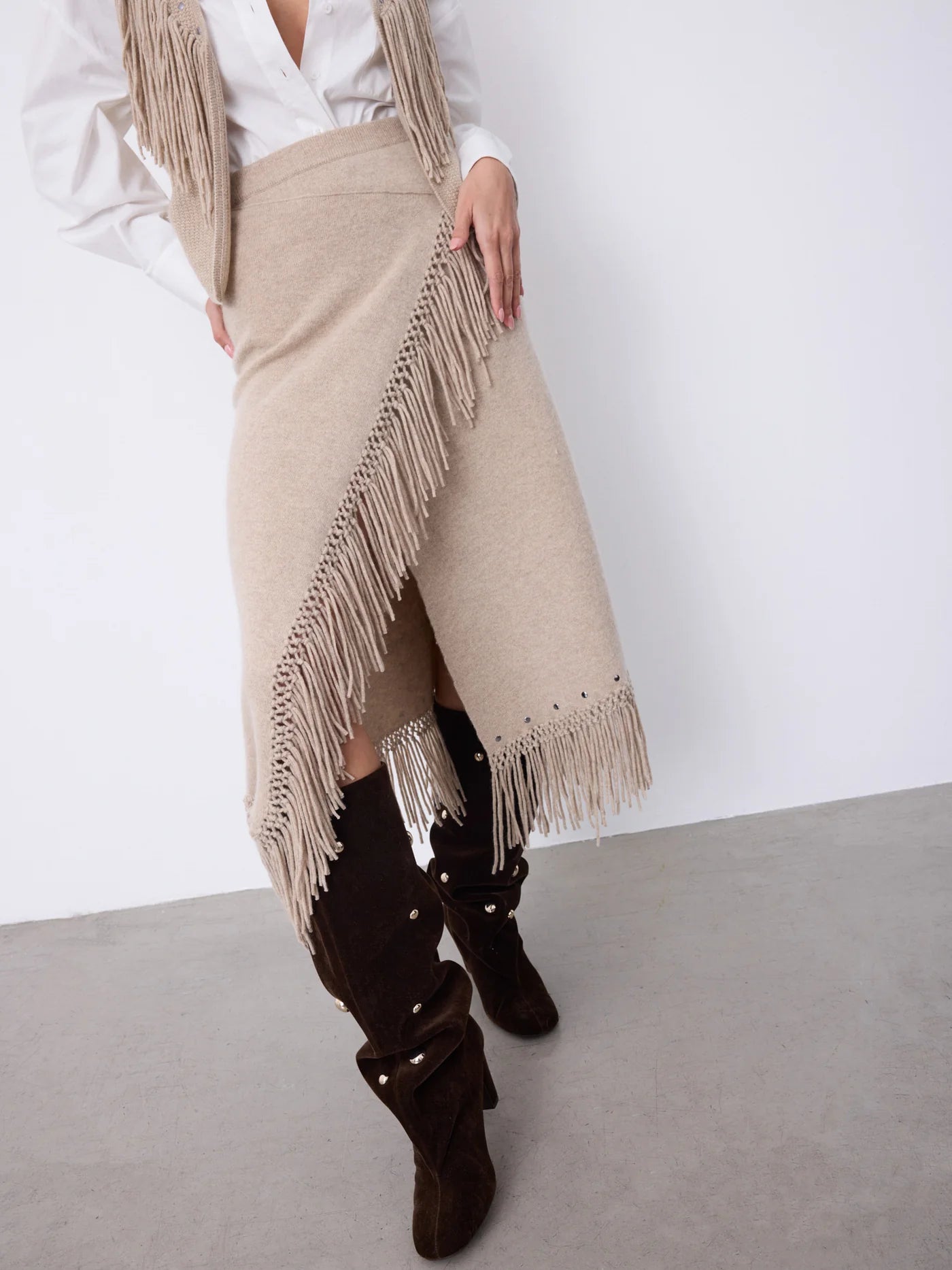 NOTSHY Women's Rima Cashmere Skirt