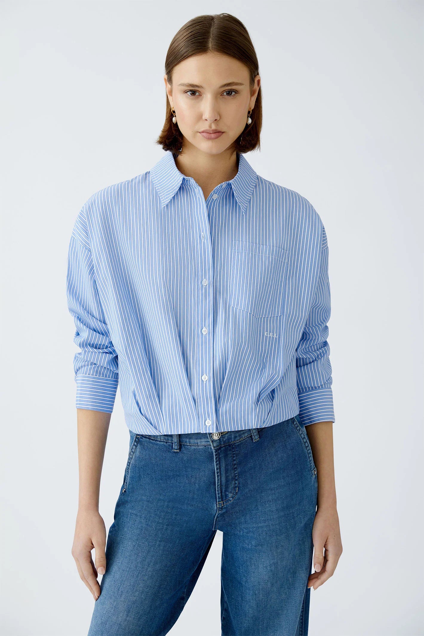 Oui Women's Striped Blouse