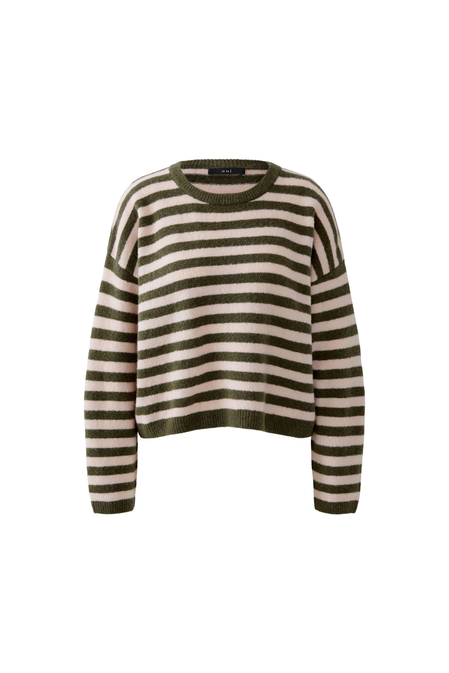Oui Women's Striped Knit Pullover Sweater