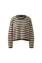 Oui Women's Striped Knit Pullover Sweater