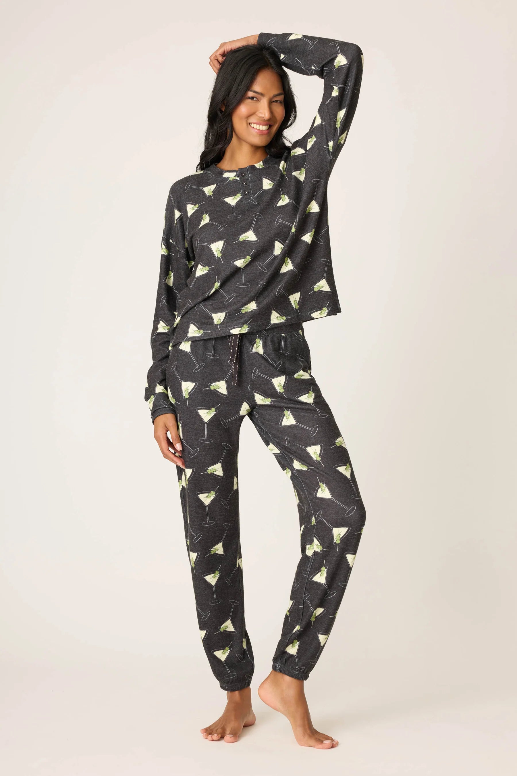 PJ Salvage Women's Merrier With A Martini PJ Set