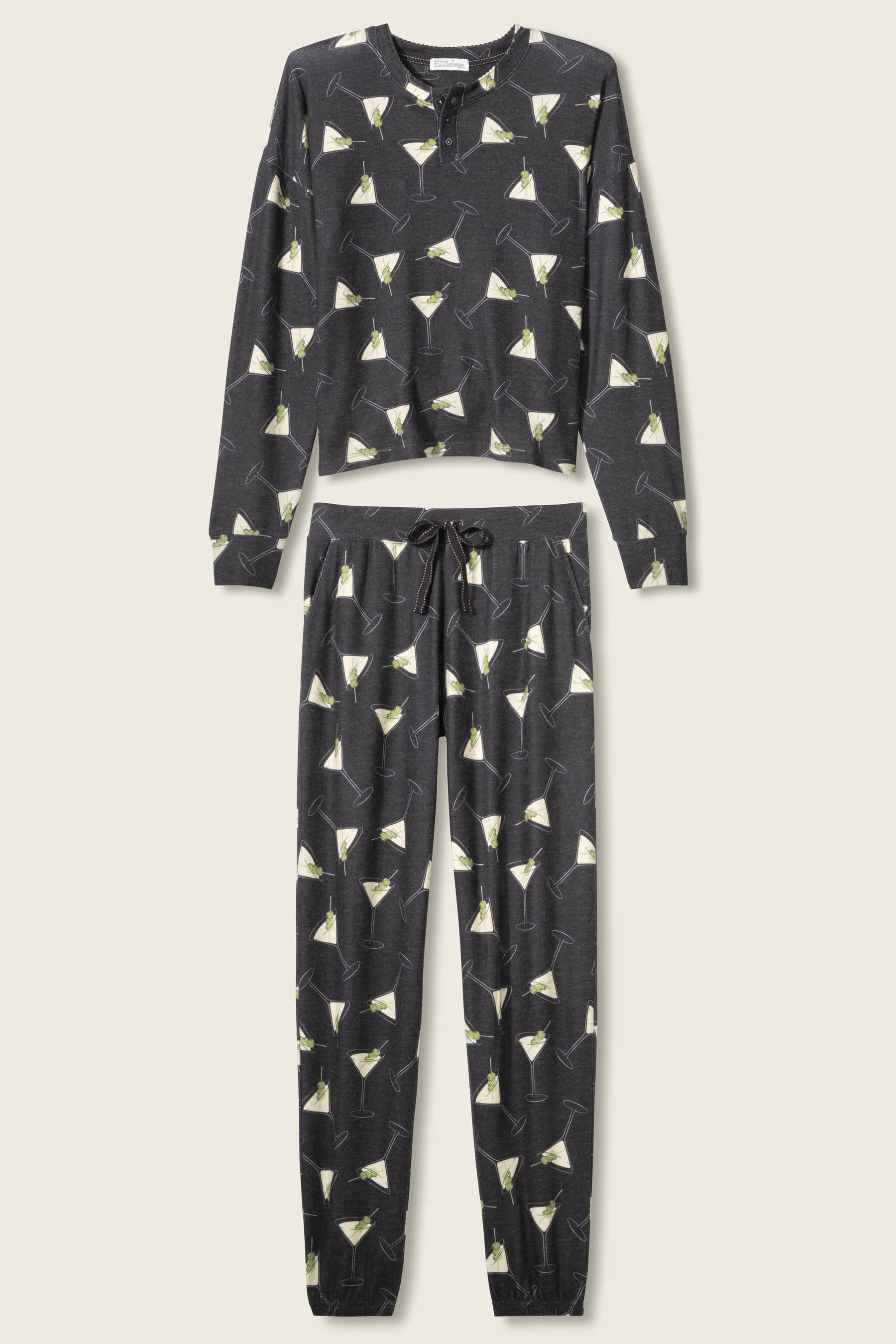 PJ Salvage Women's Merrier With A Martini PJ Set