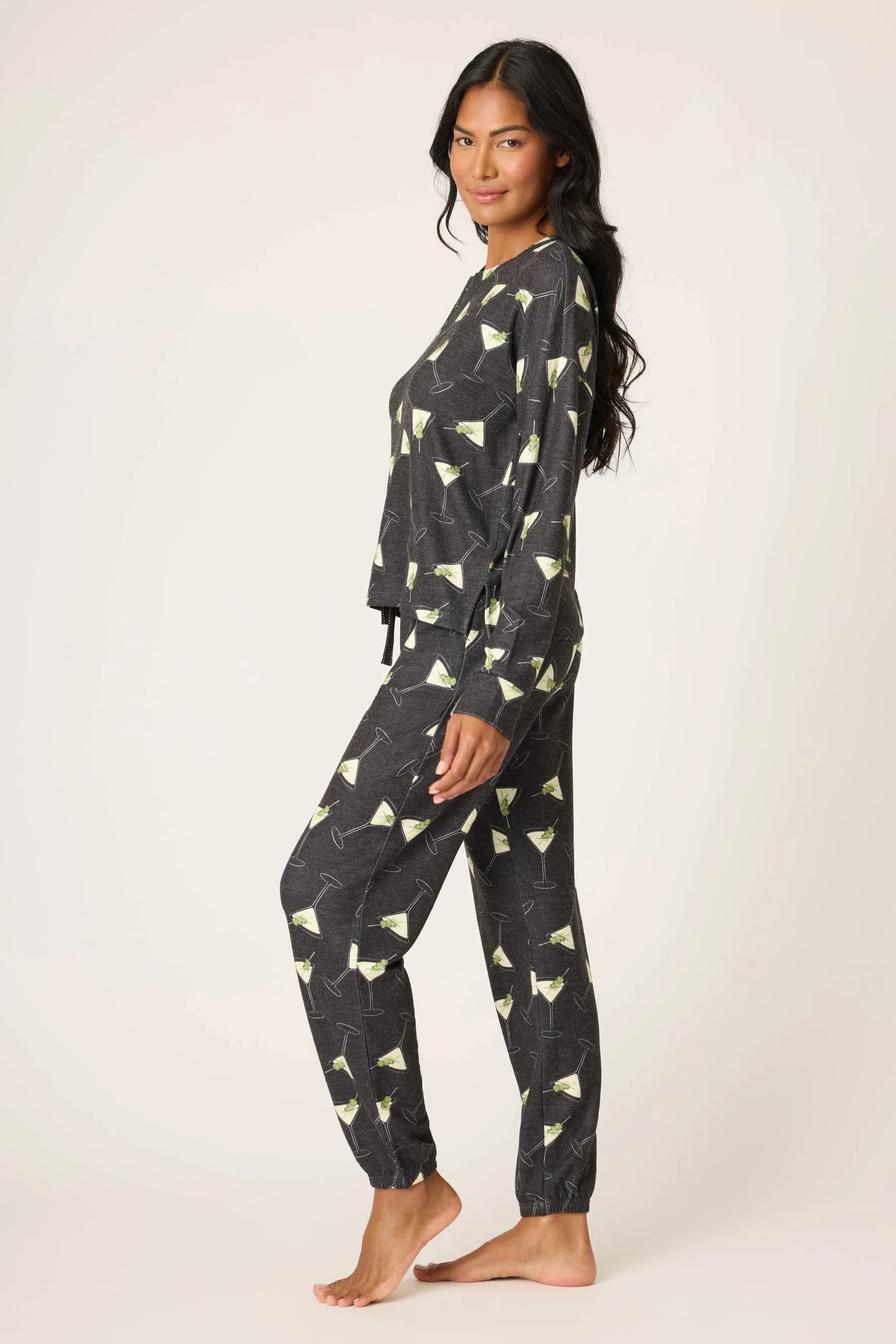PJ Salvage Women's Merrier With A Martini PJ Set