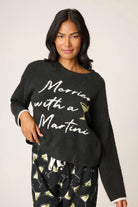 PJ Salvage Women's Merrier With A Martini Snuggle Sweater