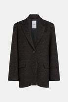 Penn & Ink Women's Black Melange Fabric Blazer