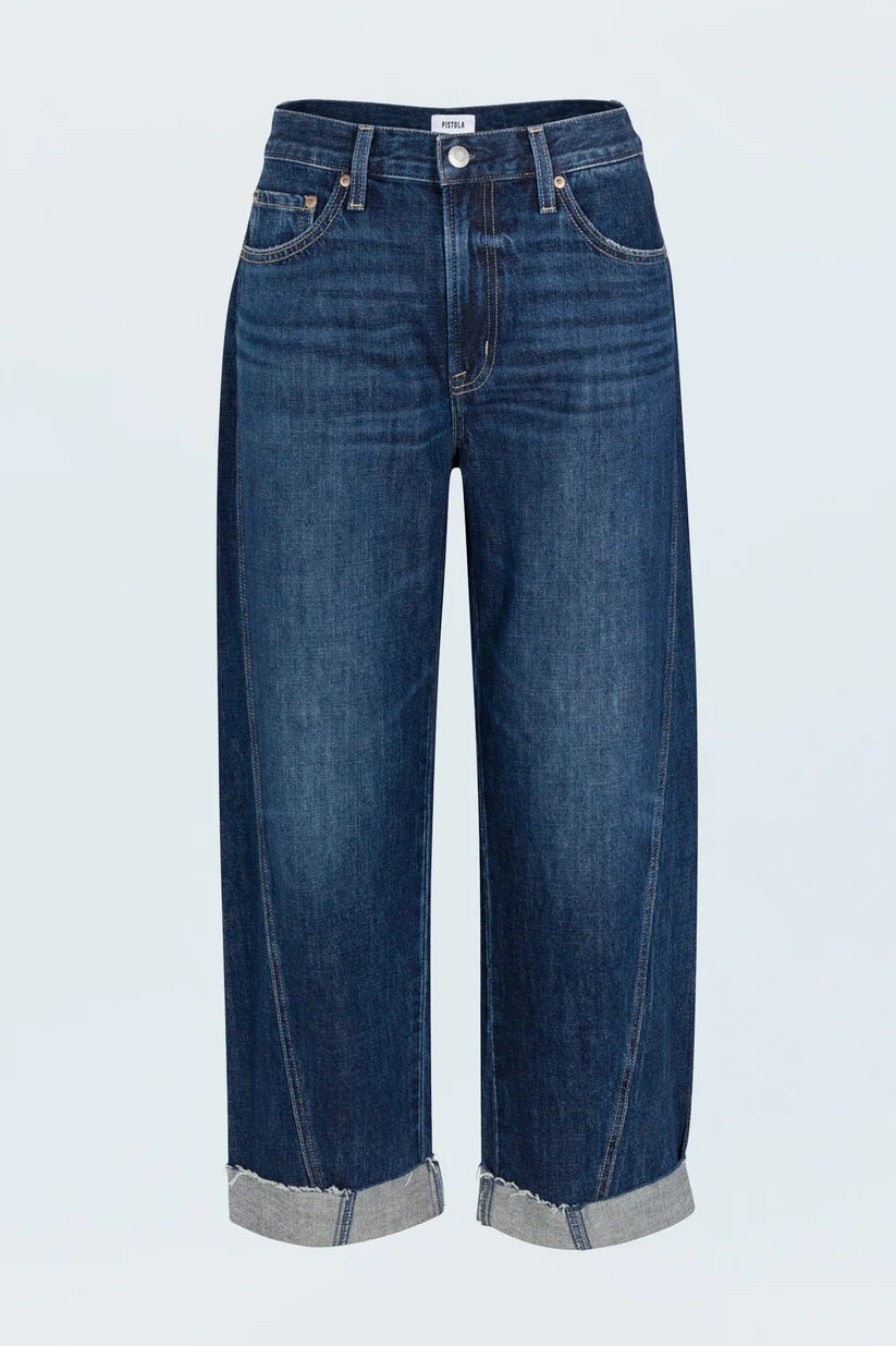Pistola Women's Kacey Mid Rise Cuffed Boyfriend Pant