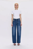 Pistola Women's Tate High Rise Bowed Wide Leg Jean