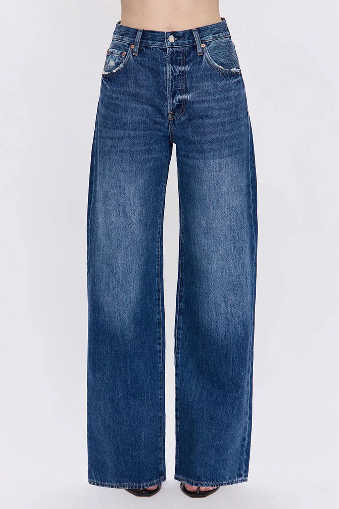 Pistola Women's Tate High Rise Bowed Wide Leg Jean