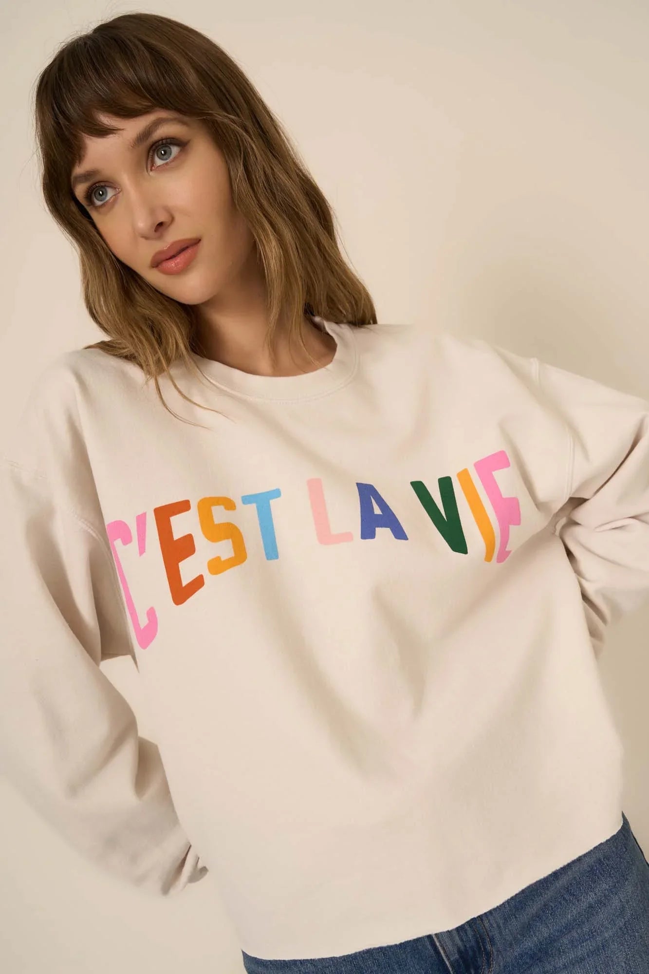 Project Social T Women's Cest La Vie Crewneck Sweatshirt