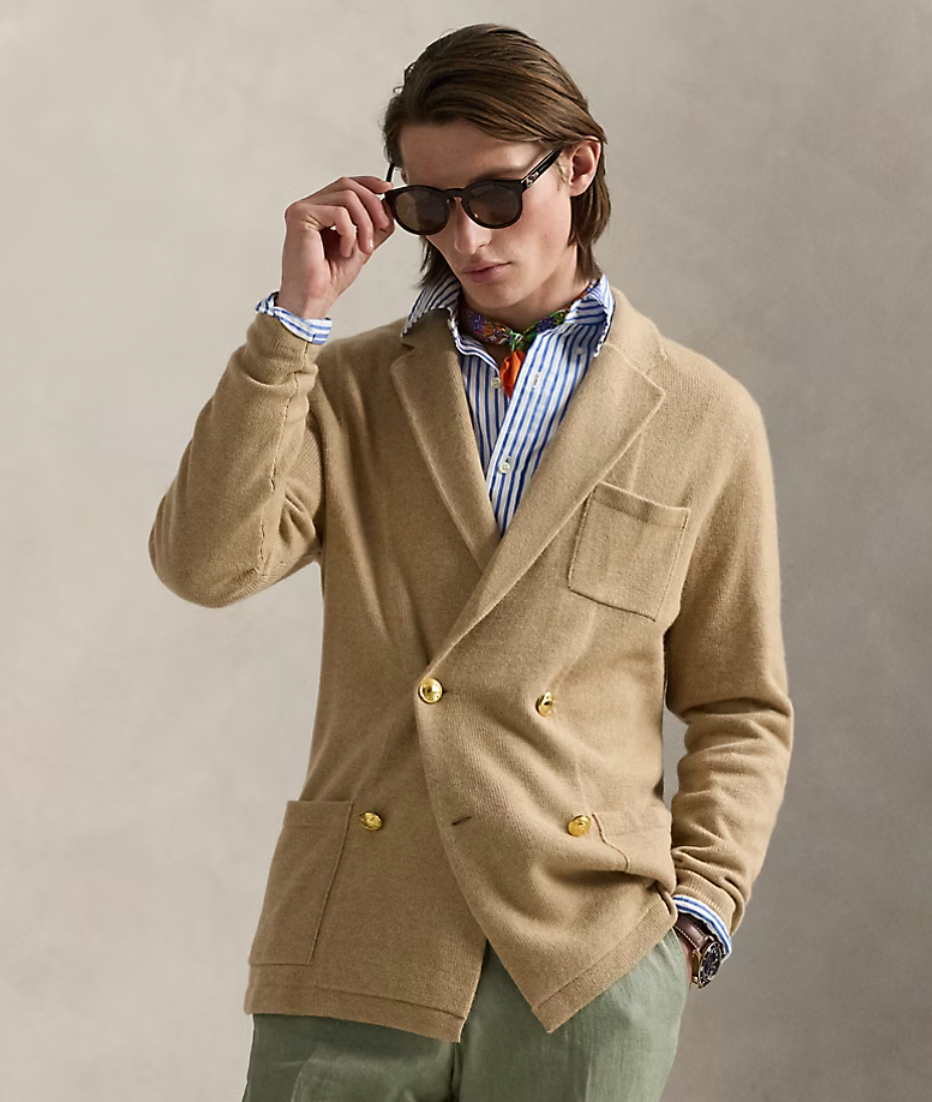 Ralph Lauren Men's Cashmere Blazer Cardigan