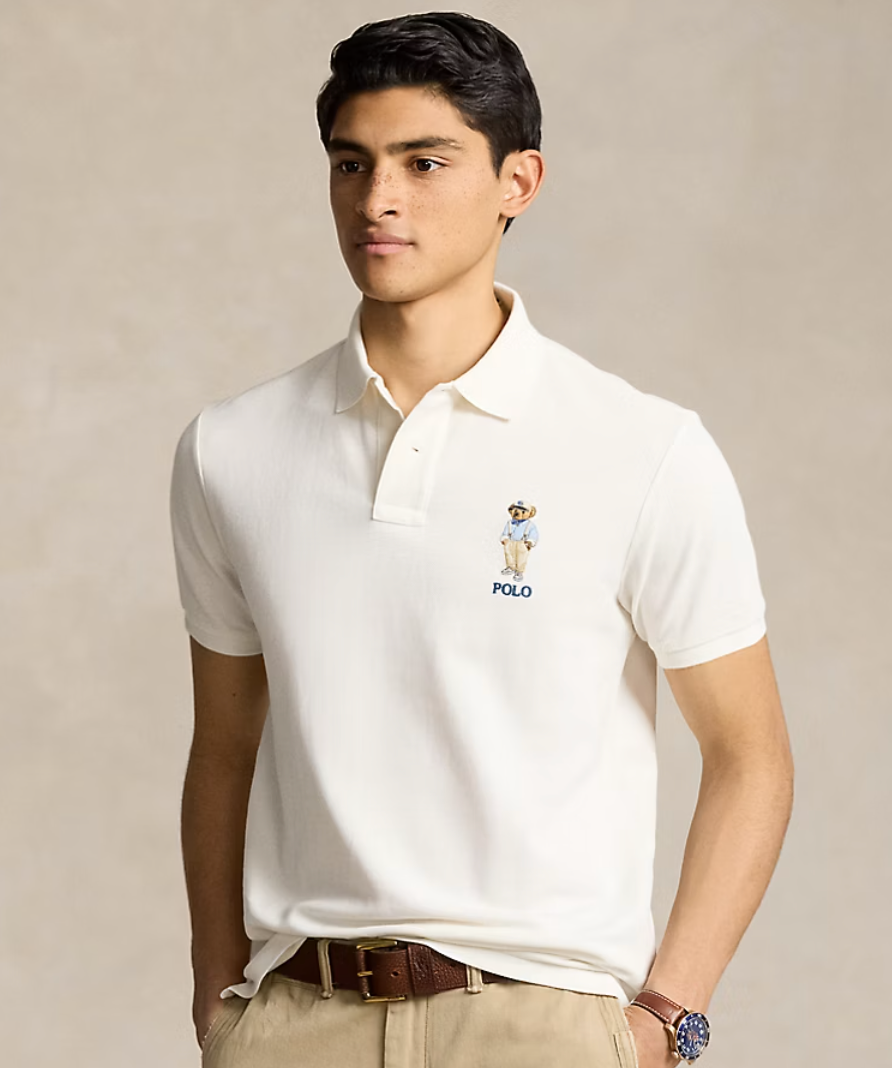Ralph Lauren Men's Classic Fit Polo Bear Mesh Polo Shirt