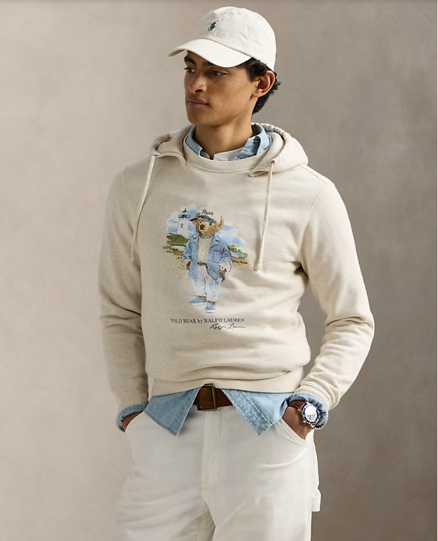 Ralph Lauren Men's Polo Bear Slub Fleece Hoodie