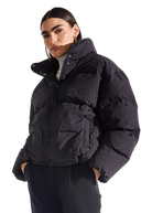Riani Women's Cropped Quilted Jacket With Rhinestones