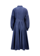 Riani Women's Maxi Denim Dress with Balloon Sleeves