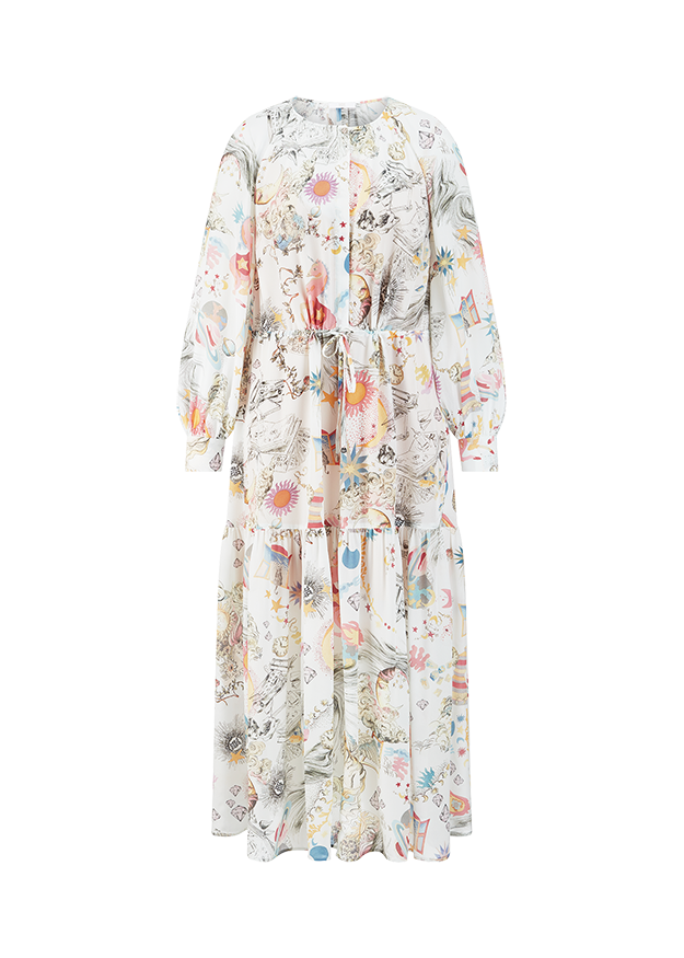 Riani Women's  Maxi Dress with Dreamscape Print