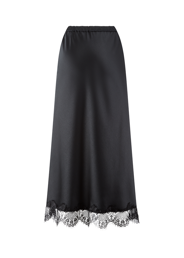 Riani Women's Satin and Lace Maxi Skirt