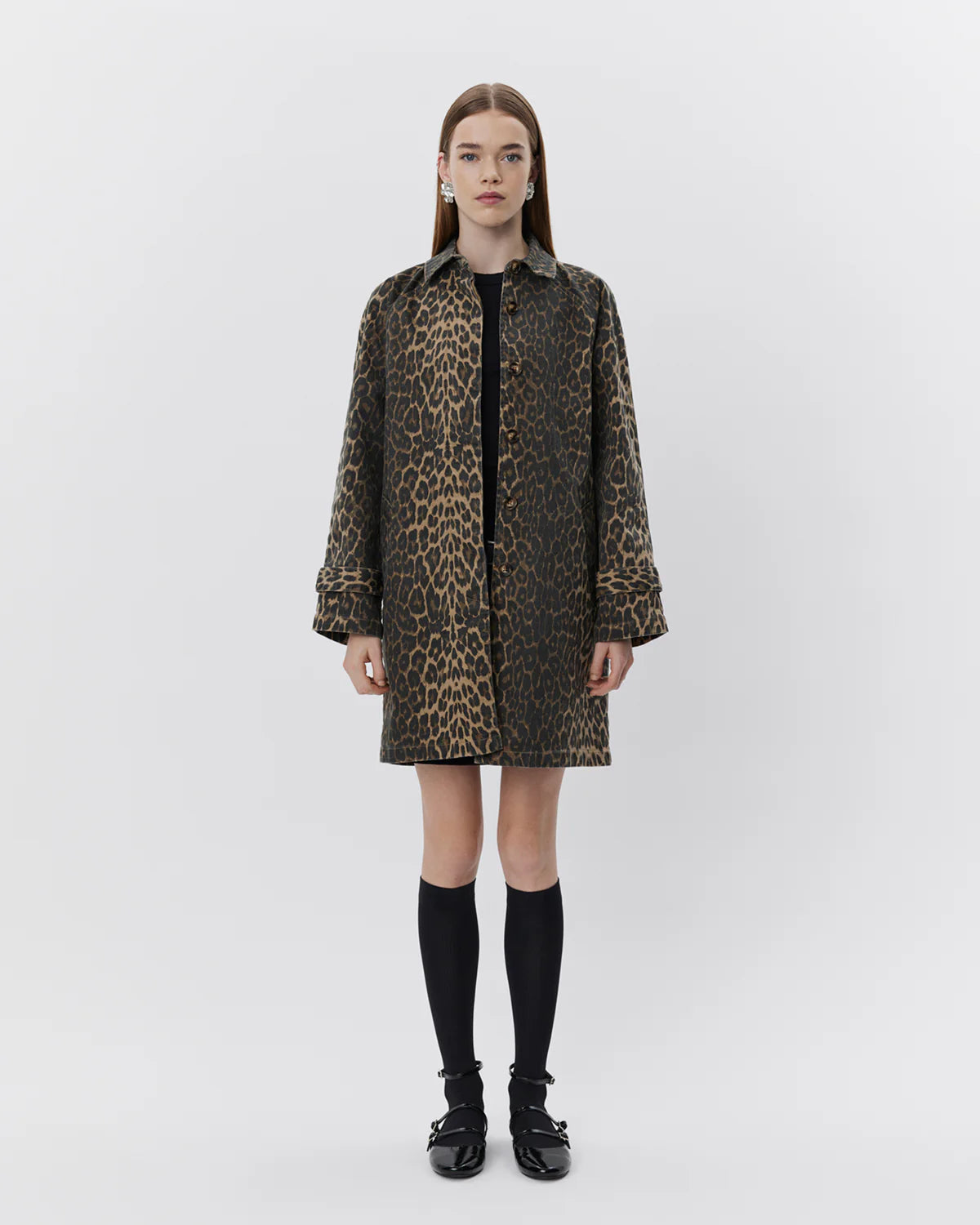 Sofie Schnoor Women's Leopard Trench Coat