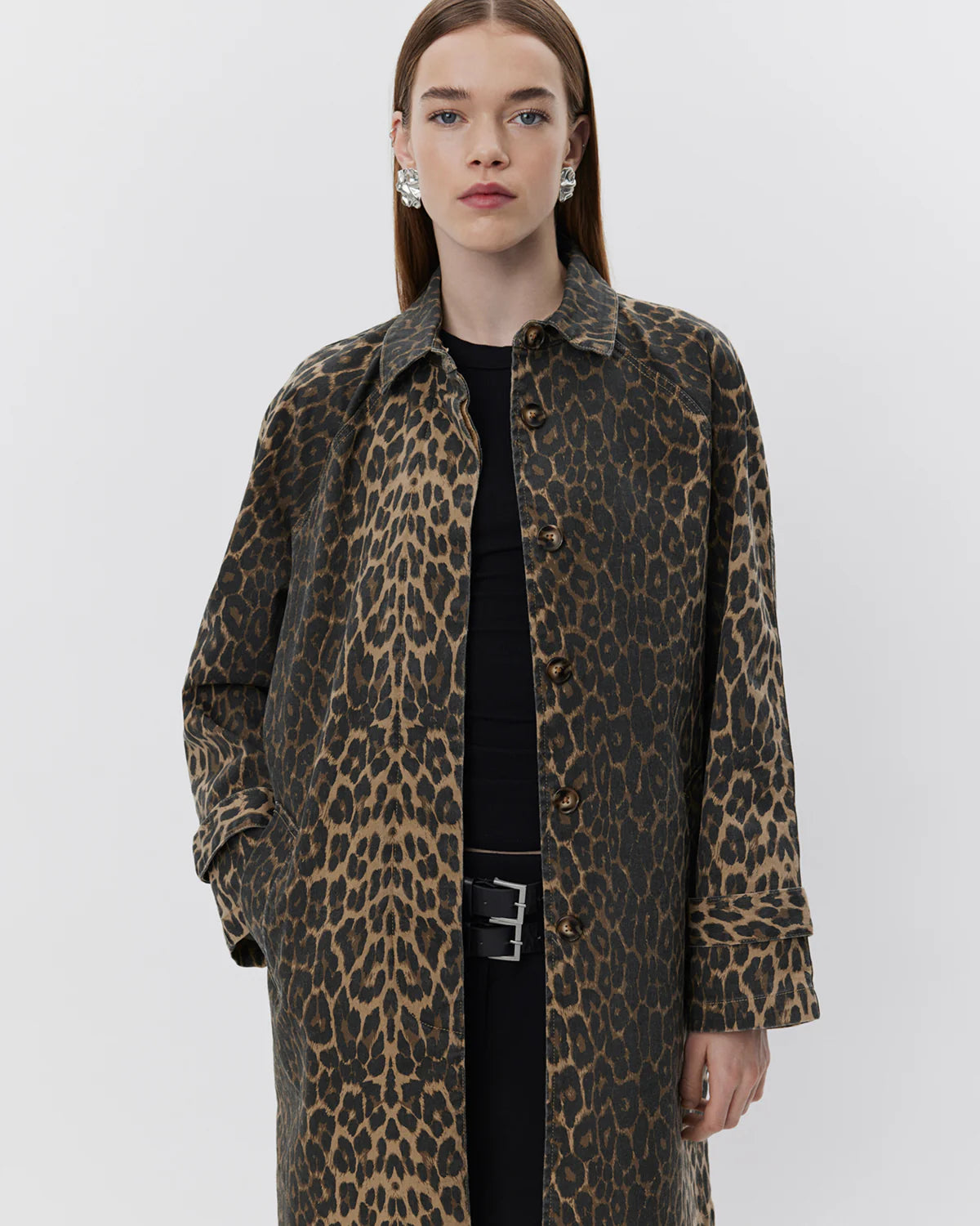 Sofie Schnoor Women's Leopard Trench Coat