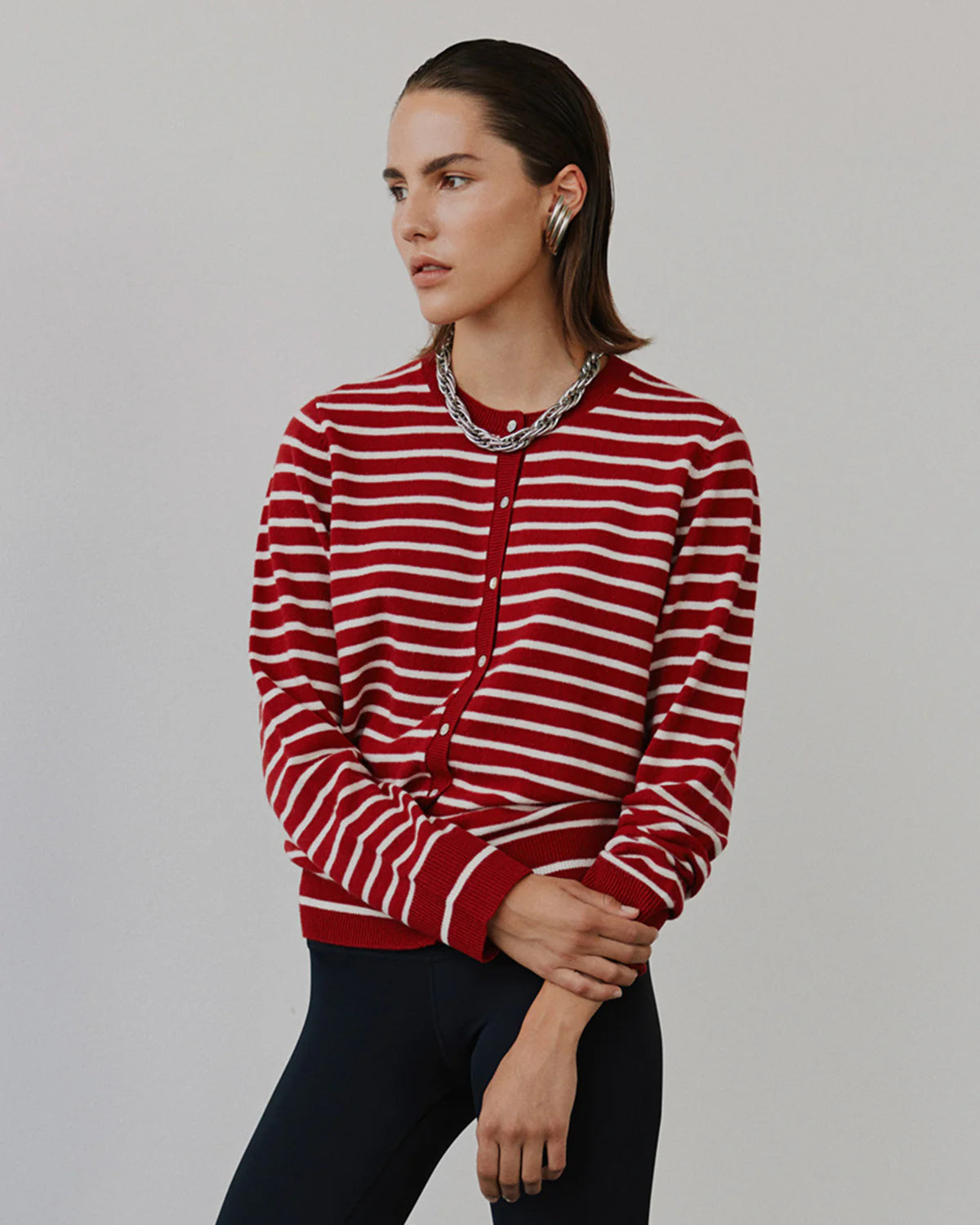 Sofie Schnoor Women's Soft Striped Wool Cardigan