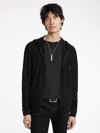 John Varvatos Men's Ihsan Knit Hoodie